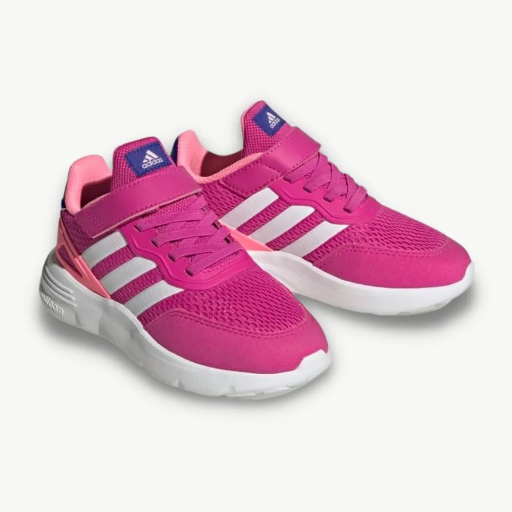 adidas Nebzed Elastic Lace Top Strap Kids Running Shoes