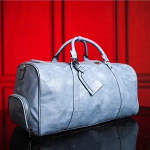 Baby Blue Luciano Leather Duffle Bag V2