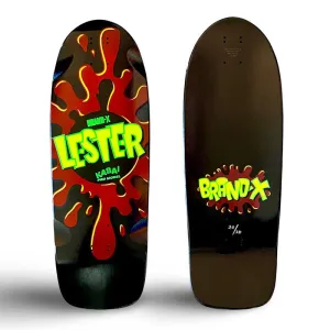 Brand-X 10”x30” Lester Kasai HAND PAINTED Limited Edition (Black/Red/Yellow) #16 of 20 Skateboard Deck