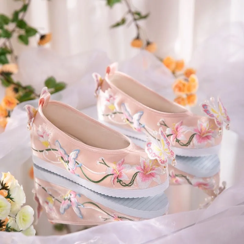 Hanfu Shoes: Fluttering Butterflies