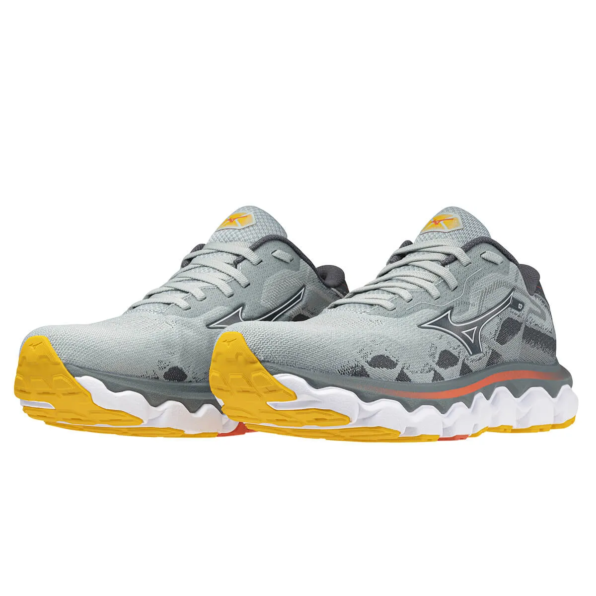 Mizuno Wave Horizon 7 Womens | Gray Mist/white/hot Coral