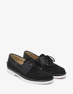 Steckel Flat Crosta Wax Boat Shoes