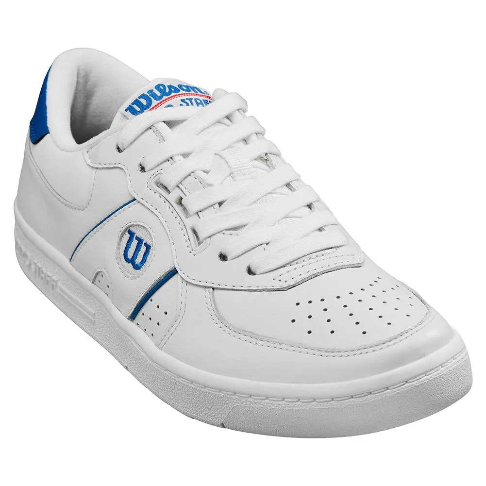 Unisex Pro Staff 87 Tennis Shoes White and Deja Vu Blue